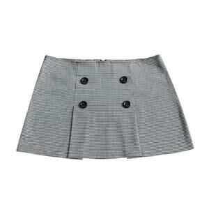 Vintage Y2K preppy houndstooth pleated mini skirt Size S